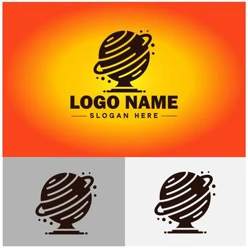 Globe icon logo earth planet vector art graphics for business brand icon glo Stock-Illustration