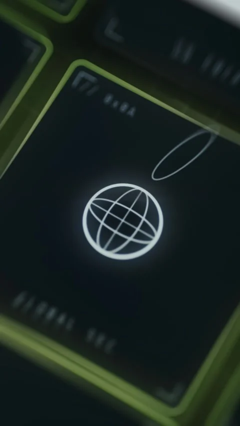 Globe icon representing the internet and connection Stock Footage 335467146