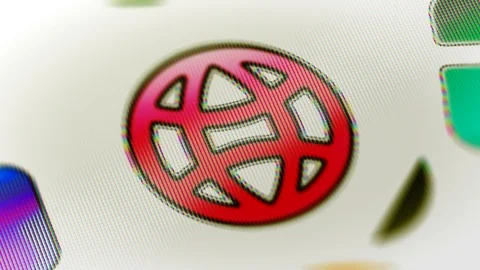 Globe icon in the screen. Looping footage has 4K resolution. Prores 4444. Video stock 98435368