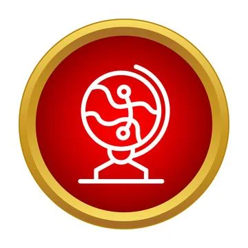 Globe icon showing worldwide network connection and route 스톡 일러스트