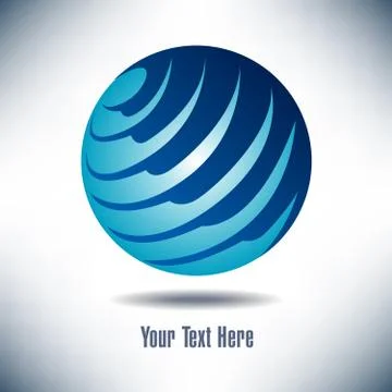 Globe icon with smooth shadows Stock Illustration