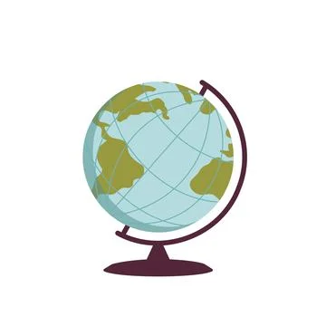 Globe icon. Subject for studying geography at school and at home Stock Illustration