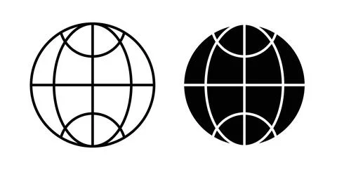 Globe icon symbol. Flat Vector illustration 스톡 일러스트
