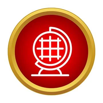 Globe icon symbolizing geography, education, and global connectivity Stock Illustration