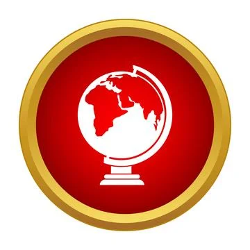 Globe icon symbolizing global education travel and knowledge 스톡 일러스트