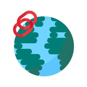 Globe icon symbolizing worldwide connection, global communication Stock Illustration