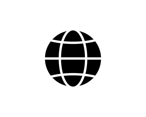 Globe Icon in trendy flat style isolated on white background. World globe sym Stock Illustration