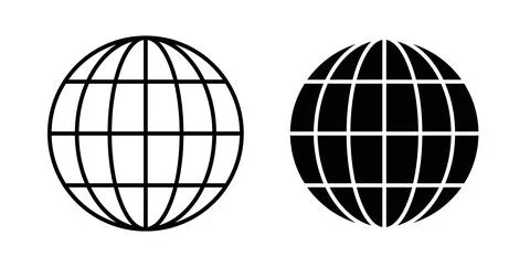 Globe icon vector art Illustrations 스톡 일러스트