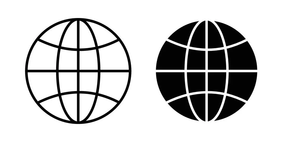 Globe icon vector design illustrations 库存插图
