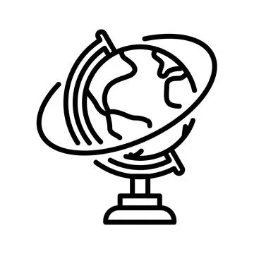 Globe icon vector design in line style Stock Illustration
