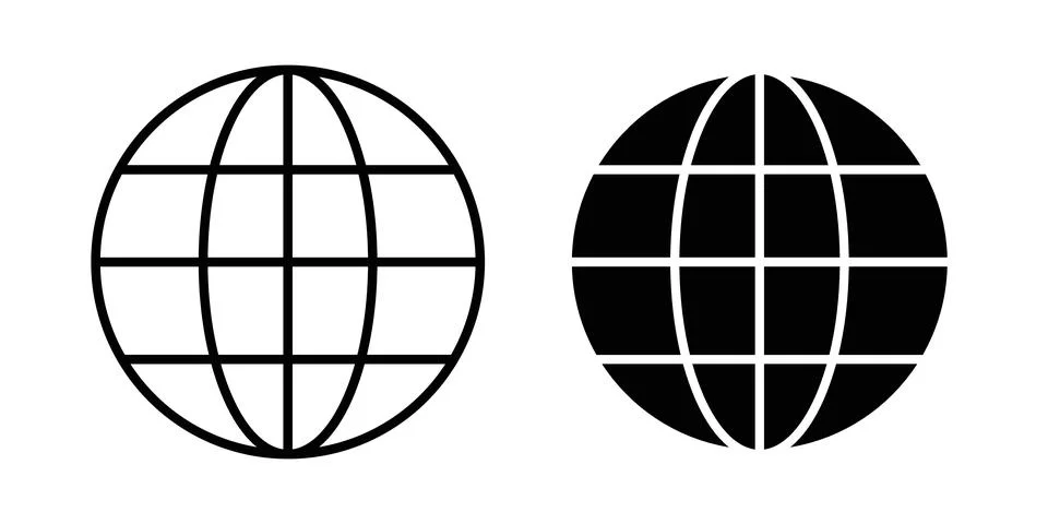 Globe icon vector editable eps10 스톡 일러스트