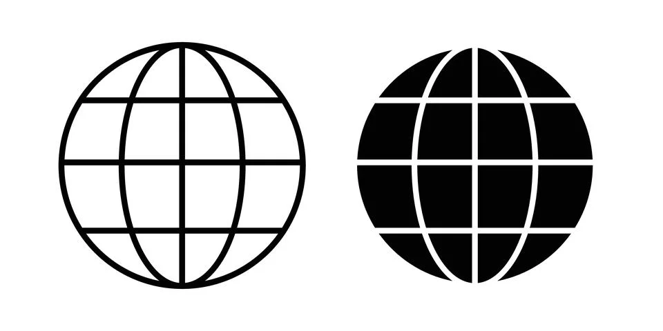 Globe icon vector editable eps10 스톡 일러스트