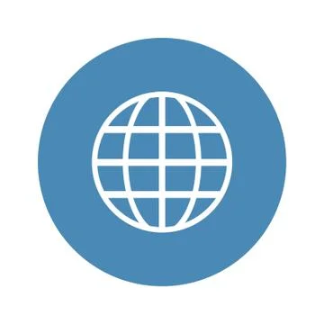 Globe Icon Vector flat design style Stock Illustration