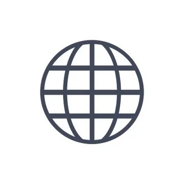 Globe Icon Vector flat design style Stock Illustration