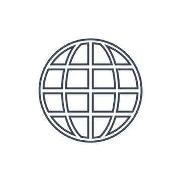 Globe Icon Vector flat design style Stock Illustration