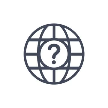 Globe Icon Vector flat design style Stock Illustration