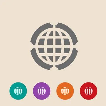 Globe Icon vector illustration. Flat design style Globe Icon vector illust... Stock Photos