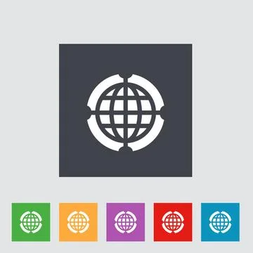 Globe Icon vector illustration Globe Icon vector illustration. Flat design... Stock Photos