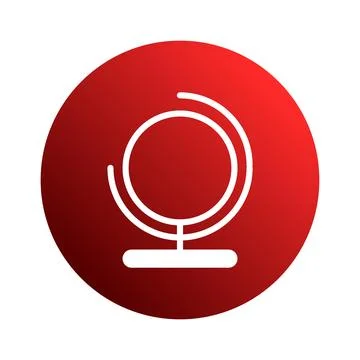 Globe icon vector illustration with gradient background and clean design su.. 库存插图