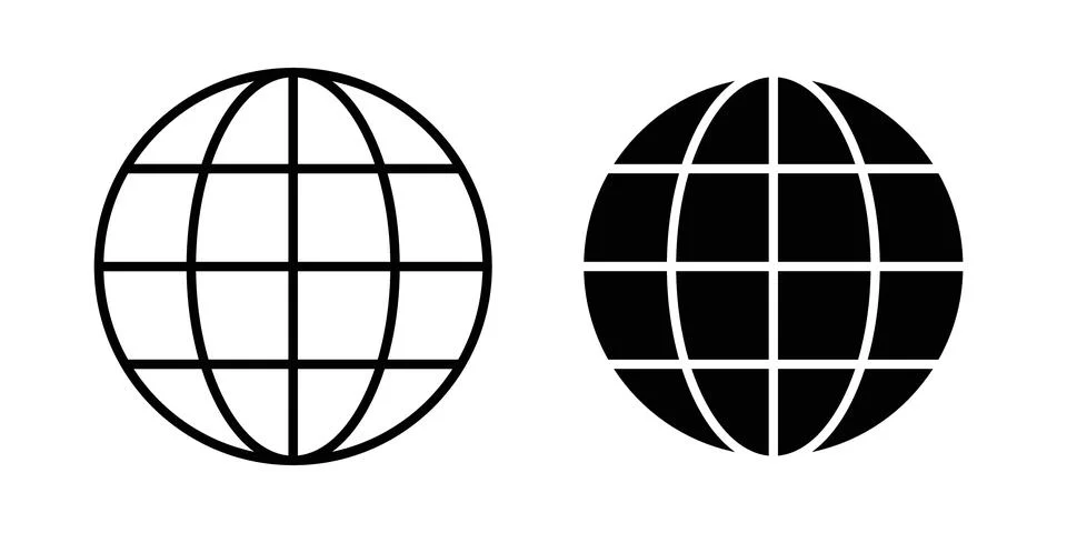Globe icon vector symbol graphics 스톡 일러스트