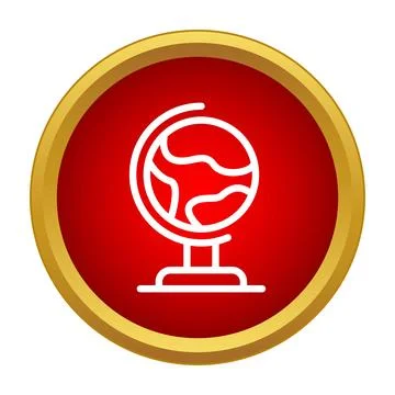 Globe icon visualizing world geography and education Illustrazione stock