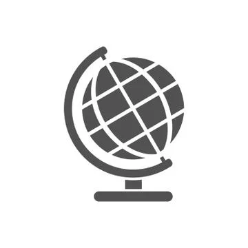 Globe icon on a white background Stock Illustration
