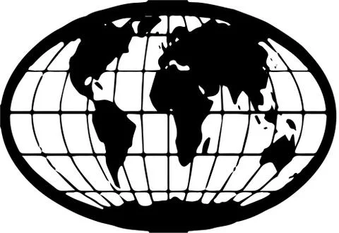 A globe icon on white background Stock Illustration