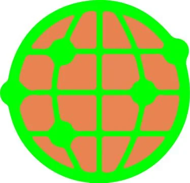 A globe icon on white background Stock Illustration