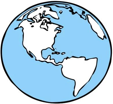 A globe icon on white background Stock Illustration