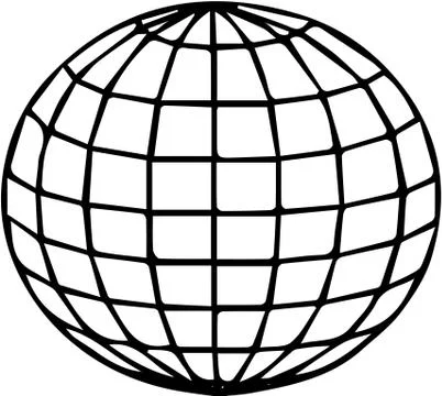 A globe icon on white background Stock Illustration