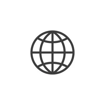 Globe icon on white background Stock Illustration