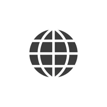Globe icon on white background Stock Illustration