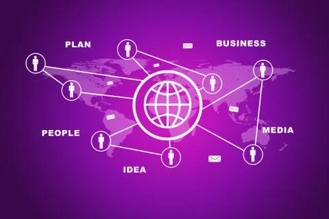 Globe icon with world map Stock Illustration