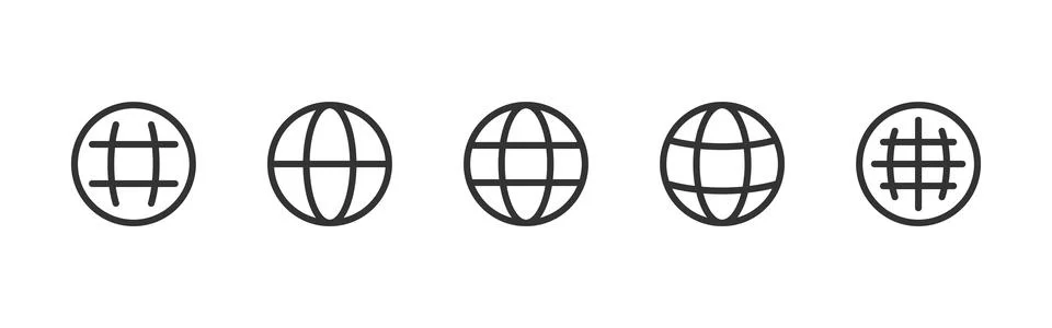 Globe icon. World sphere lines showing global network and international web.. Stock Illustration