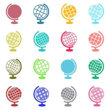 Globe icons Stock Illustration