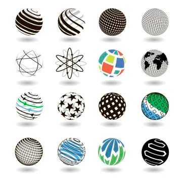 Globe Icons Stock Illustration