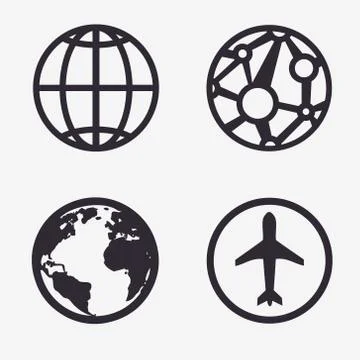 Globe icons Stock Illustration