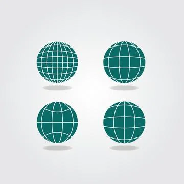 Globe icons set design vector illustration Stock Illustration