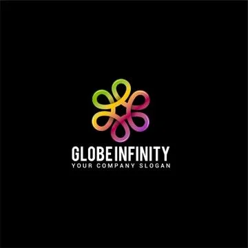 Globe infinity logo Stock Illustration