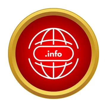 Globe with .Info domain name concept icon Stock Illustration