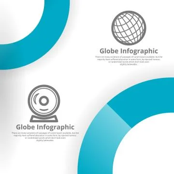 Globe Infographic Background. Vector Design Elements. Abstract Business Illustrazione stock
