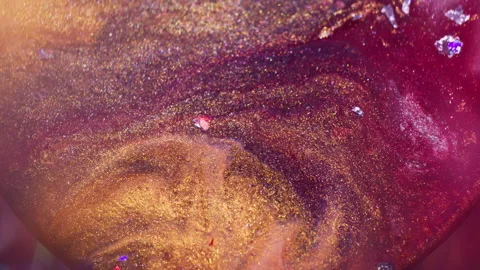 Globe ink golden round texture spatter glitter Stock Footage 339773875
