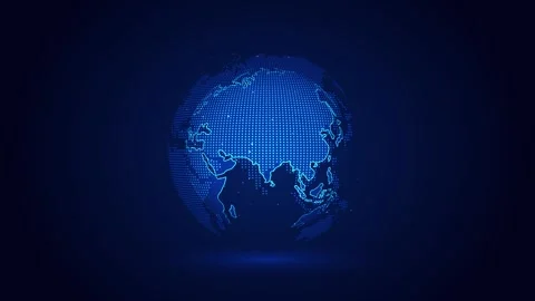 Globe integrated with artificial intelligence, representing AI Co Worker 動画素材 309978005