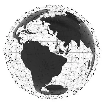 Globe internet connecting. 3d illustration Stock Illustration