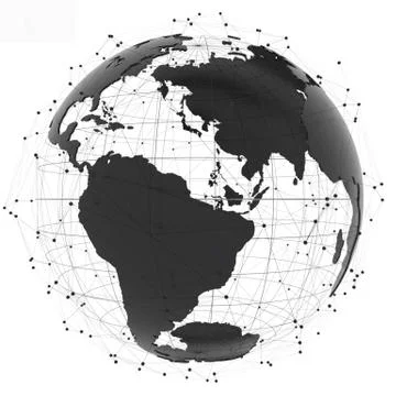 Globe internet connecting. 3d illustration 스톡 일러스트