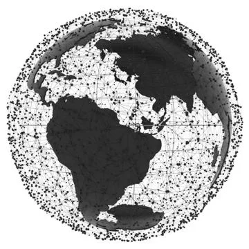 Globe internet connecting. 3d illustration 스톡 일러스트