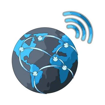 Globe internet illustration 스톡 일러스트