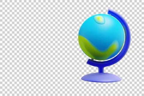 Globe on isolated background.Cartoon icon Illustrazione stock