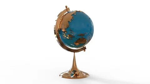 Globe isolated on white background. Stock Footage 91110358