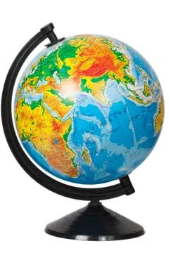 Globe isolated on white Stock Photos